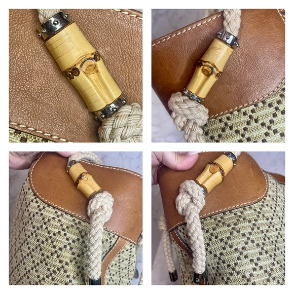GUCCI Straw Diamante Maui Tote Brown - Picture 13 of 15